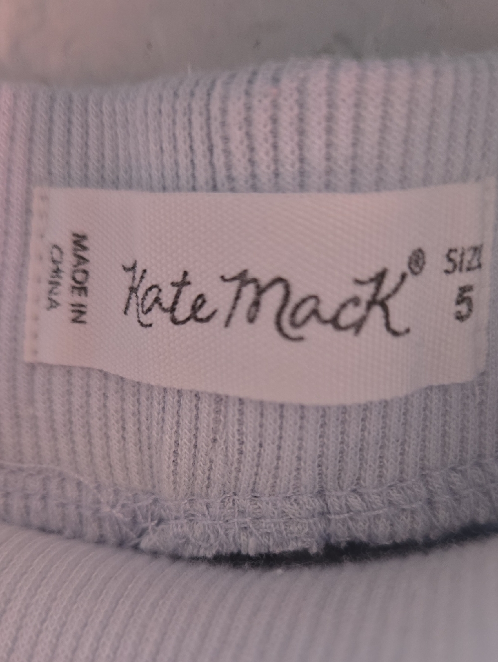 Kate Mack Light Blue Ribbed Knit Top - Picture 2 of 16
